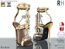 !Rebel Hope - Rocksie Mesh Heels Gold