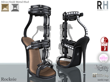 !Rebel Hope - Rocksie Mesh Heels Black