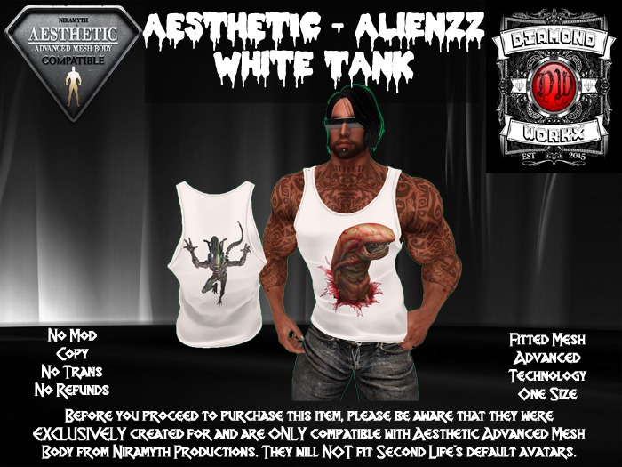 DW Tank - Alienzz (Wht) (Boxed) (NIRAMYTH) - AESTHETIC