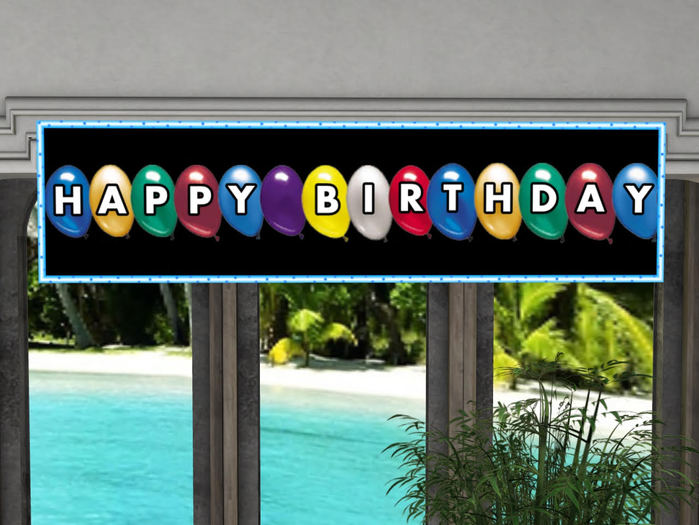Promo - "Happy Birthday" Banner Sign by Sej