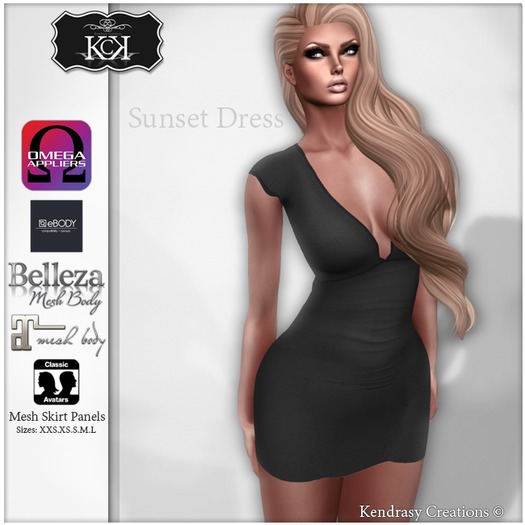:::KC::: Sunset Dress Black