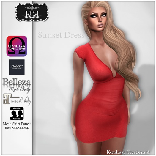 :::KC::: Sunset Dress Red