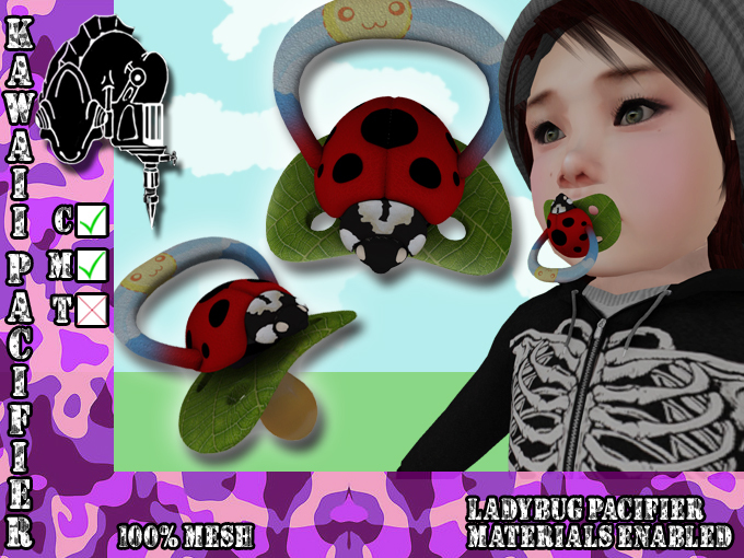 *CMFL*  Ladybug Pacifier RED (boxed)