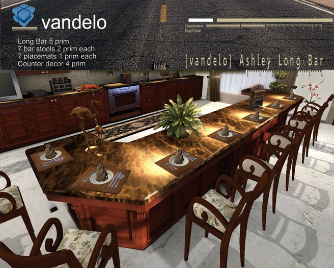 [vandelo] Ashley Bar  Set ***26 prim***