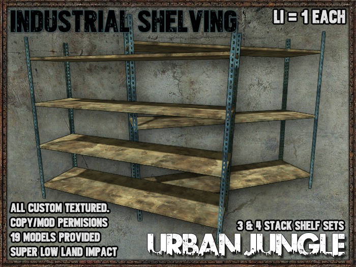 INDUSTRIAL SHELVING KIT - MESH - URBAN JUNGLE