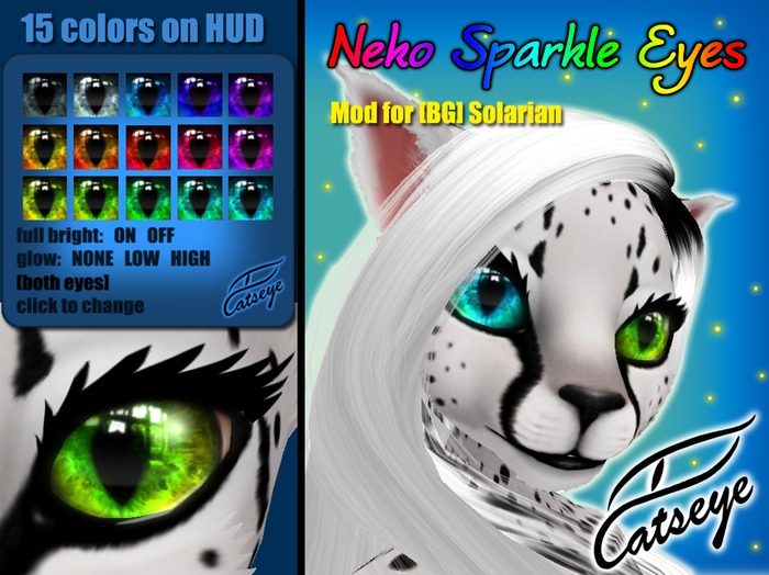 Catseye "Neko Sparkle Eyes" Mod for [BG] Solarian