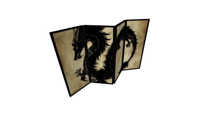 [Melon Co.] Mesh Wall Divider (Black Dragon)