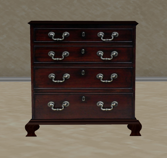 Chest Small Mahogany (Mesh)
