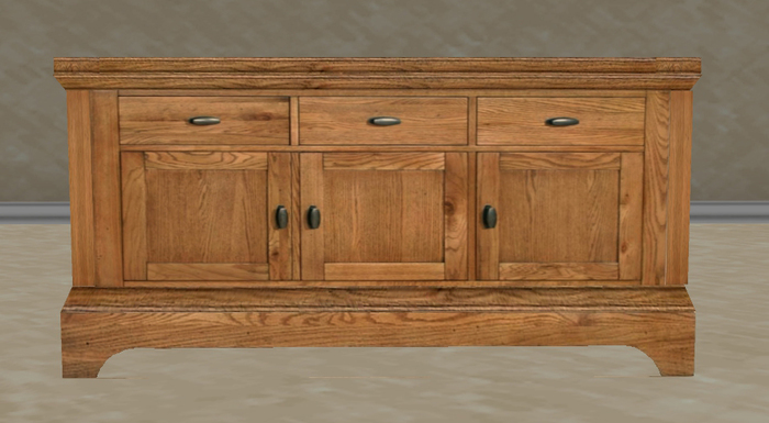 Antique Toulouse Oak Sideboard (Mesh)