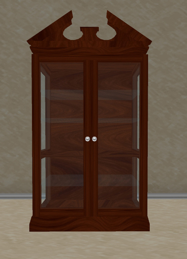 Curio Cabinet - Pecan (Mesh)