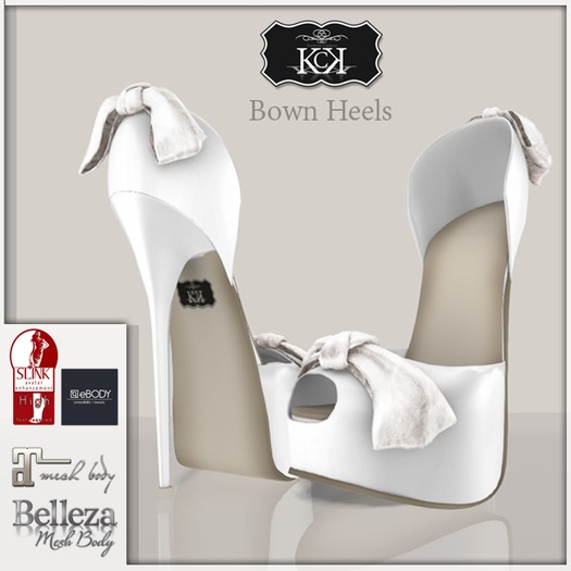 :::KC::: Bown Heels White