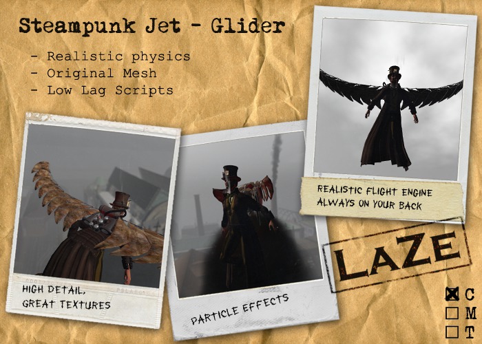[LaZe] - Steampunk Jet Glider (Attach me!)