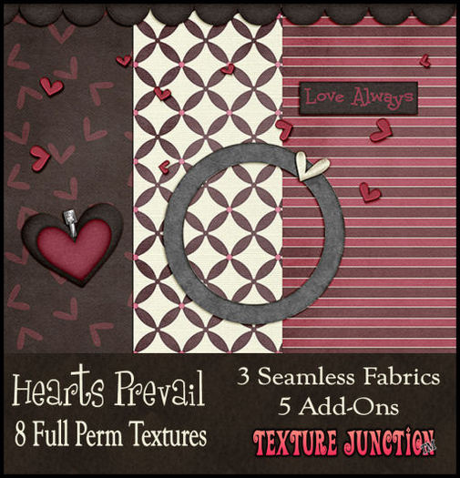 ~TJ~  Hearts Prevail - Romantic Texture Set