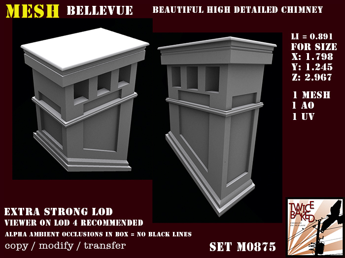 Gorgeous FP mesh high detailed chimney Li: 0.891 M0875