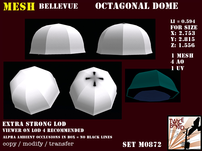 FP mesh Octagonal dome Li: 0.594 M0872