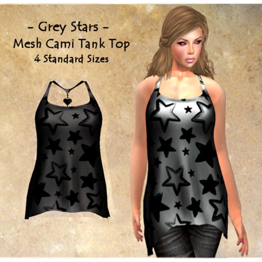 Buy: Grey Stars - Mesh Cami Tank Top