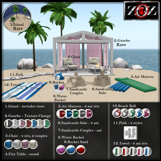 -{ZOZ}- @ The Beach Island (boxed) RARE