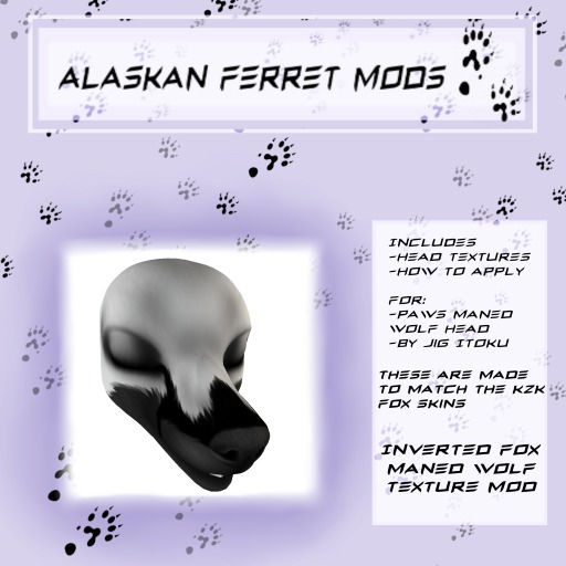 Alaskan Ferret Mods - Maned Wolf Head - Fox - Inverted