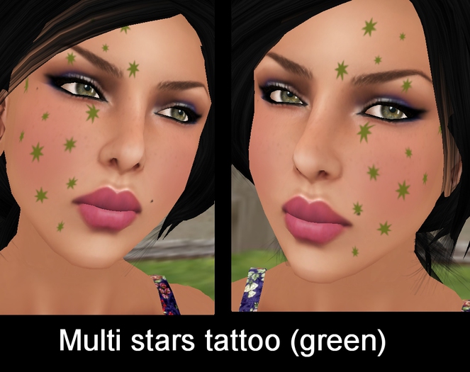 Multistars tattoo (green)