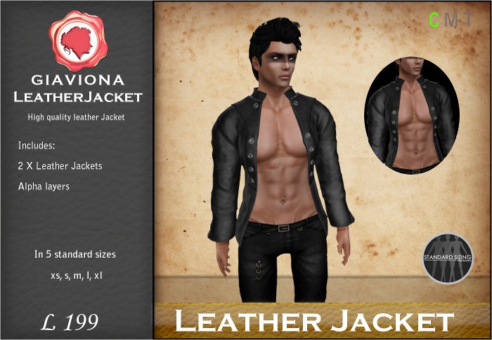{G} Leather Jacket black