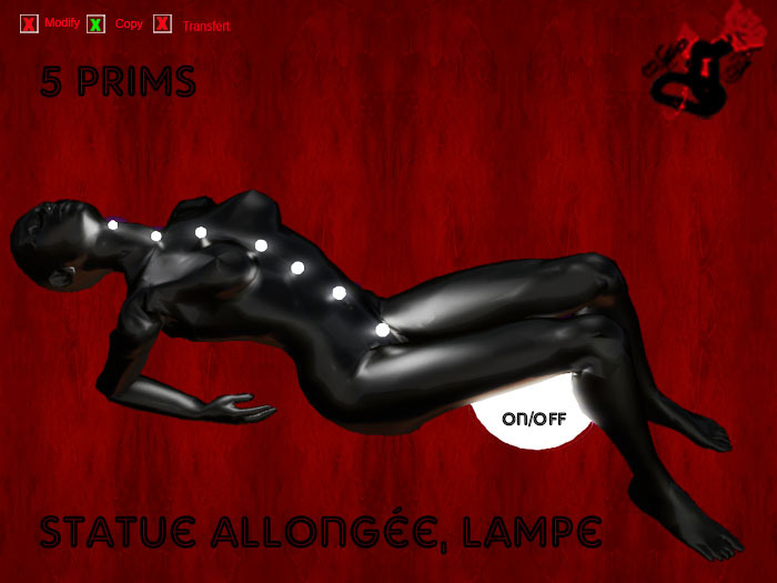 Statue allongee - Lampe (Mesh)