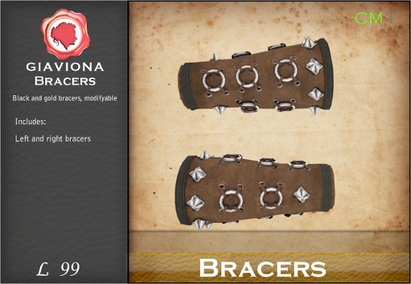 {G} Bracer_brown & silver