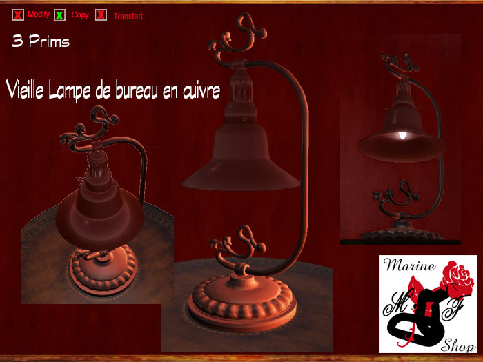 Lampe de Bureau cuivree (Mesh)