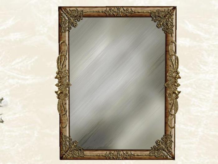 Carved Wood Mirror Decor