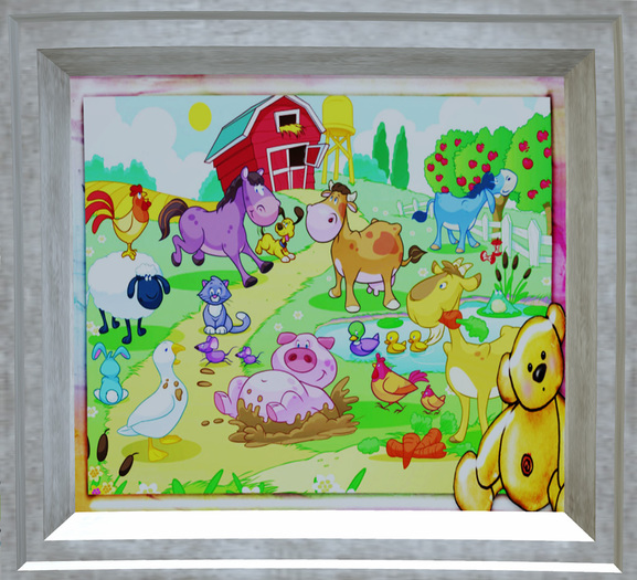 Pat A Kake Farm Animals Blue Frame