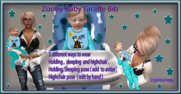 Zooby baby bib Giraffe