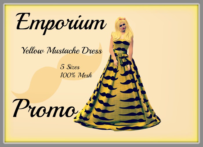 Yellow Mustache Dress {Boxed}