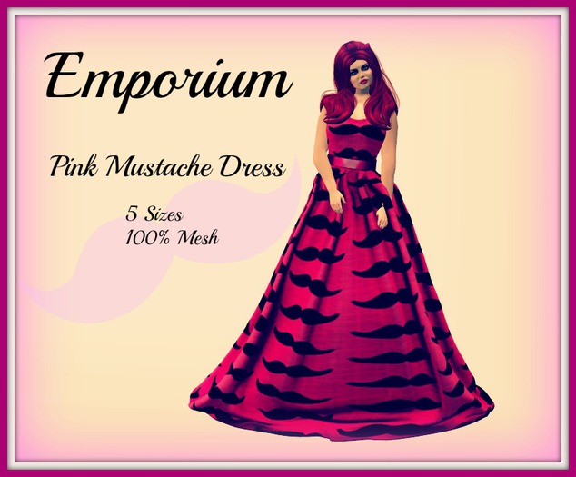 Pink Mustache Dress {Boxed}
