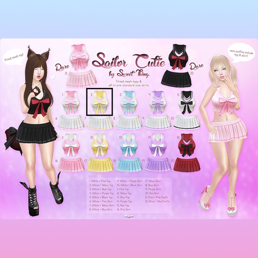 Sweet Thing. Sailor QT W+Yellow Top