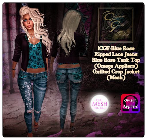 !CGF-Ripped Rose Jean & Rose Tank Outfit