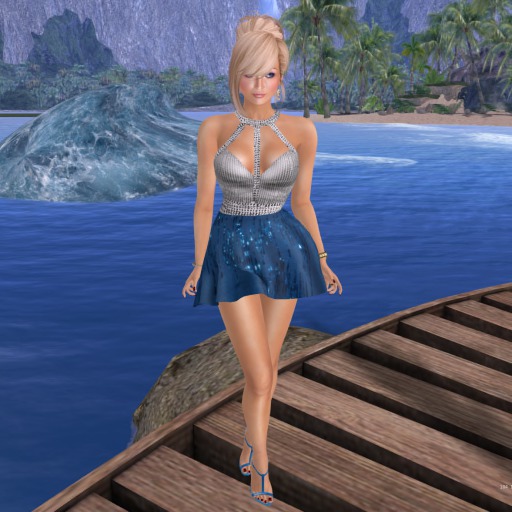 Para's Homage to Skaters Minidress - Sapphire