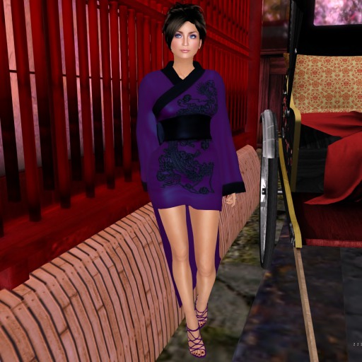 Para's Geisha Minidress - Purple