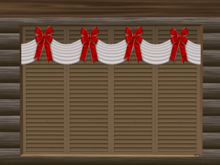 Christmas Garlands & Bows - White & Red