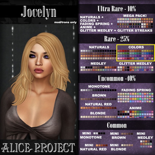 Alice Project - Jocelyn - Colors // RARE