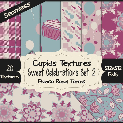 *Cupids Textures * 20 SWEET CELEBRATIONS SET 2