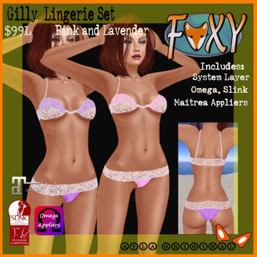 *Foxy - Gilly Lingerie - Sky Blue/Mint (boxed)*