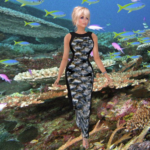 Para's Silhouette MaxiDress - Abalone