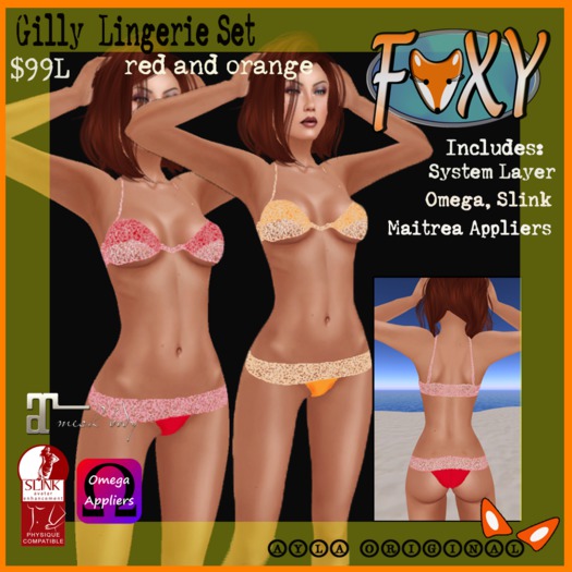 *Foxy - Gilly Lingerie - Sky Blue/Mint (boxed)*