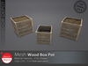 Wood box pot full perm