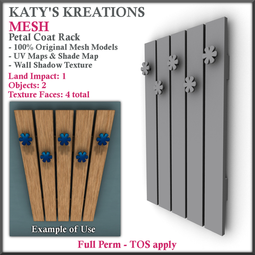 *LIMITED PROMO* Full Perm MESH Coat Rack - PETAL, Mesh Coatrack