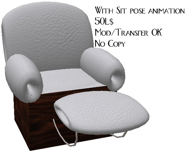 Comfy Recliner (White Leather)