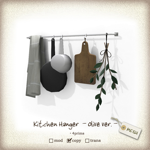 (iTuTu) Kitchen Hanger - olive ver. -