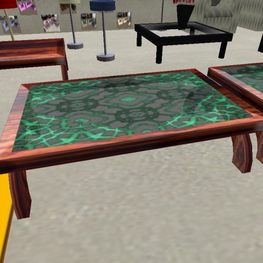 Celtic Glass Design Coffee Table With Cherry Wood number one