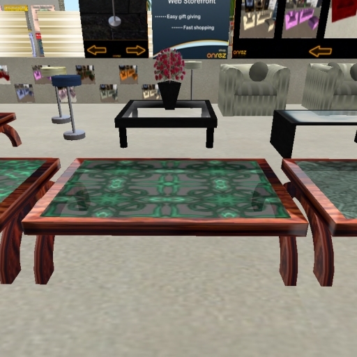 Celtic Glass Design Coffee Table With Cherry Wood number two