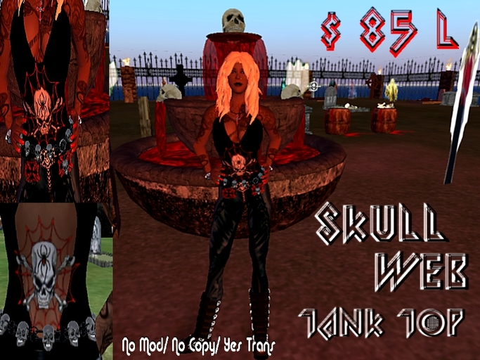 Skull Web Tank Top