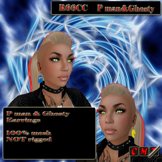 P man& ghosty earrings